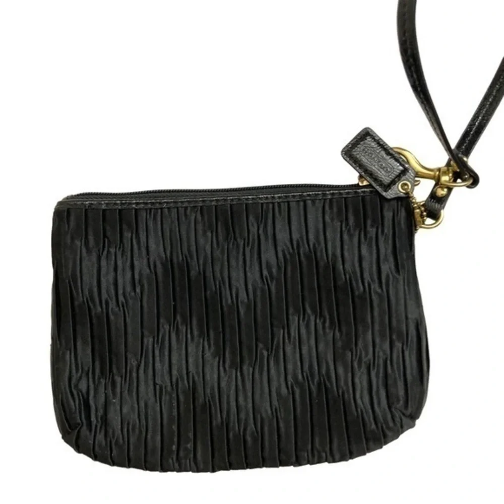 Coach Ashley sateen pleated wristlet bag
